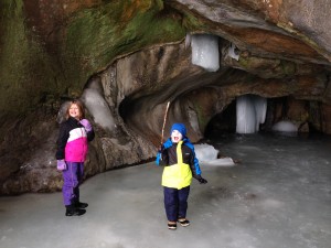 Children at the Donahue Sea Caves