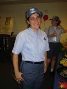 My smokin' hot, mail carryin', singin' wife.