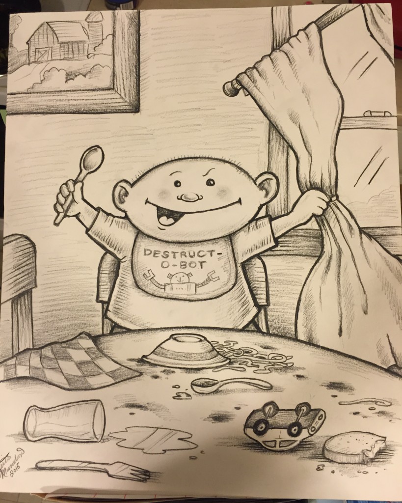 Tiny Destroyer in a Restaurant