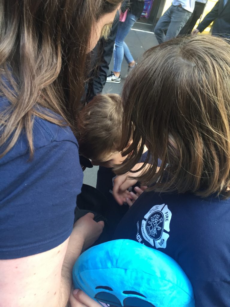 Edward opens the bag