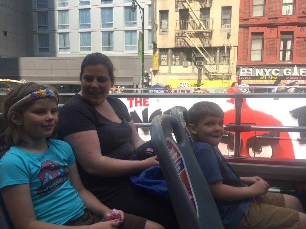 Top of a Double Decker Bus in New York City