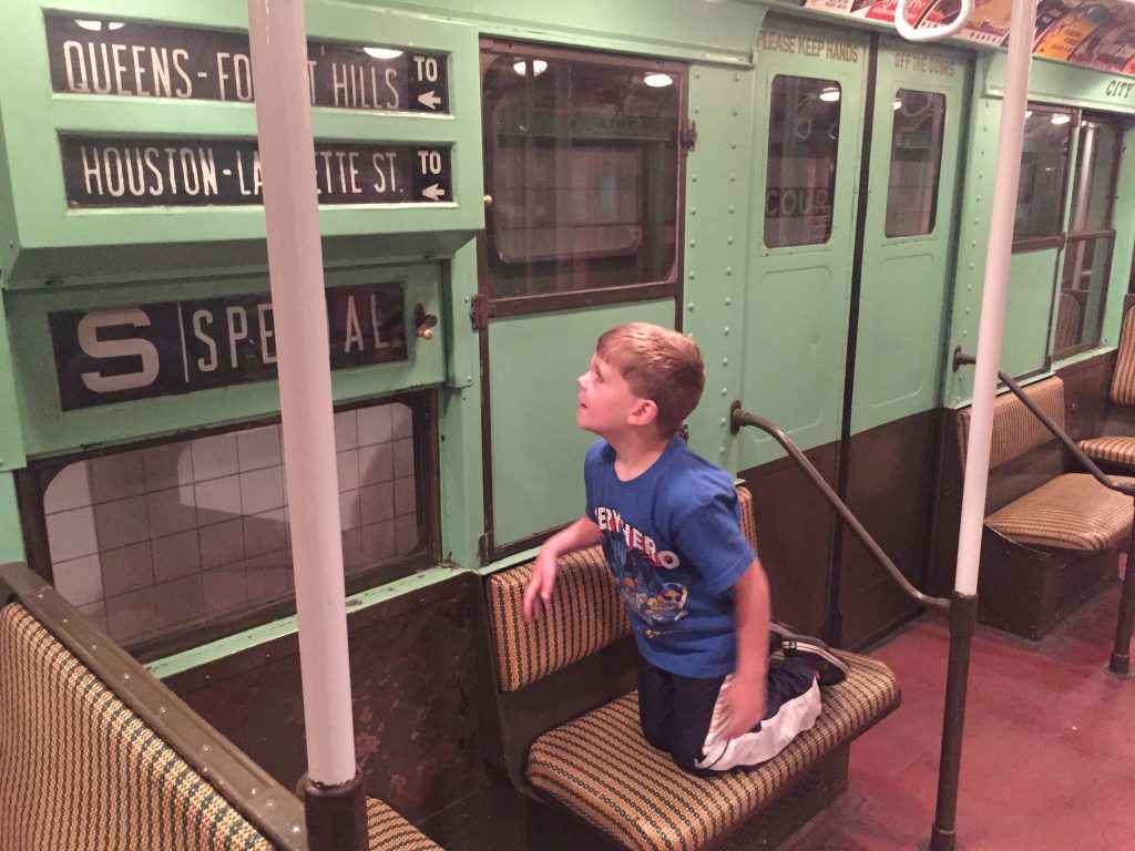 Edward on a classic train